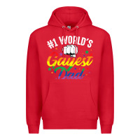 Red 1 worlds gayest dad funny fathers day lgbt pride r Premium Hoodie - tuanDangUi