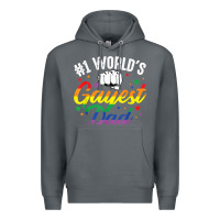 Rock 1 worlds gayest dad funny fathers day lgbt pride r Premium Hoodie - tuanDangUi