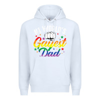 White 1 worlds gayest dad funny fathers day lgbt pride r Premium Hoodie - tuanDangUi