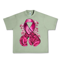 Oil Green breast cancer with boxing gloves Urban Heavy Tee - NancyCooperArtShop