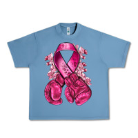 Pebble Blue breast cancer with boxing gloves Urban Heavy Tee - NancyCooperArtShop
