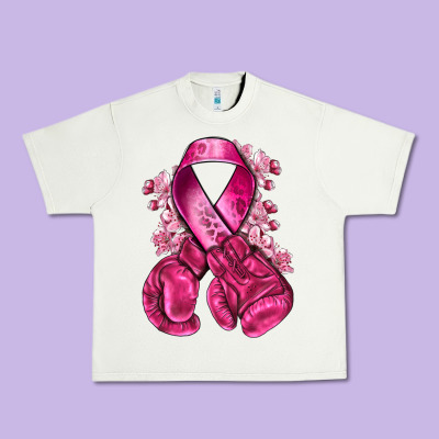 Breast Cancer With Boxing Gloves Urban Heavy Tee Designed By Nancycooperartshop