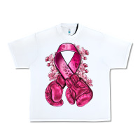 White breast cancer with boxing gloves Urban Heavy Tee - NancyCooperArtShop