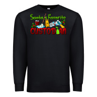 Black Santa's Favorite Custodian Premium Sweatshirt - LillyAllenDesigns
