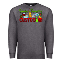 Charcoal Heather Santa's Favorite Custodian Premium Sweatshirt - LillyAllenDesigns