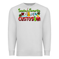 Dove Grey Santa's Favorite Custodian Premium Sweatshirt - LillyAllenDesigns
