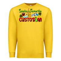 Lemon Santa's Favorite Custodian Premium Sweatshirt - LillyAllenDesigns