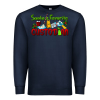 Navy Santa's Favorite Custodian Premium Sweatshirt - LillyAllenDesigns