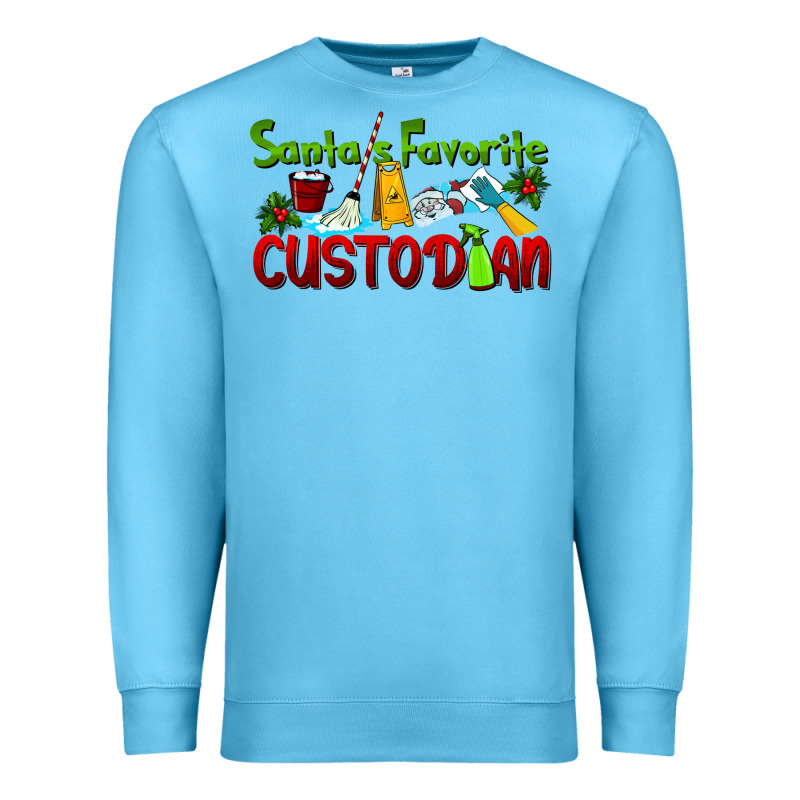 Santa's Favorite Custodian Premium Sweatshirt by LillyAllenDesigns | Teevron