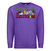 Purple Santa's Favorite Custodian Premium Sweatshirt - LillyAllenDesigns