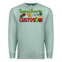 Seafoam Santa's Favorite Custodian Premium Sweatshirt - LillyAllenDesigns
