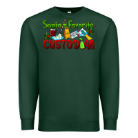 Sports Green Santa's Favorite Custodian Premium Sweatshirt - LillyAllenDesigns