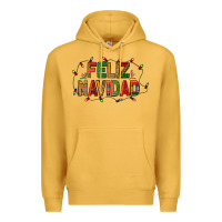 Mustard Feliz Navidad Premium Hoodie - BundleAndBundleShop