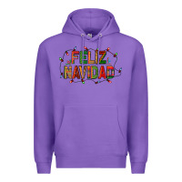 Purple Feliz Navidad Premium Hoodie - BundleAndBundleShop