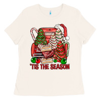 Tis The Season Christmas Cakes Truck Ladies Tee | Teevron