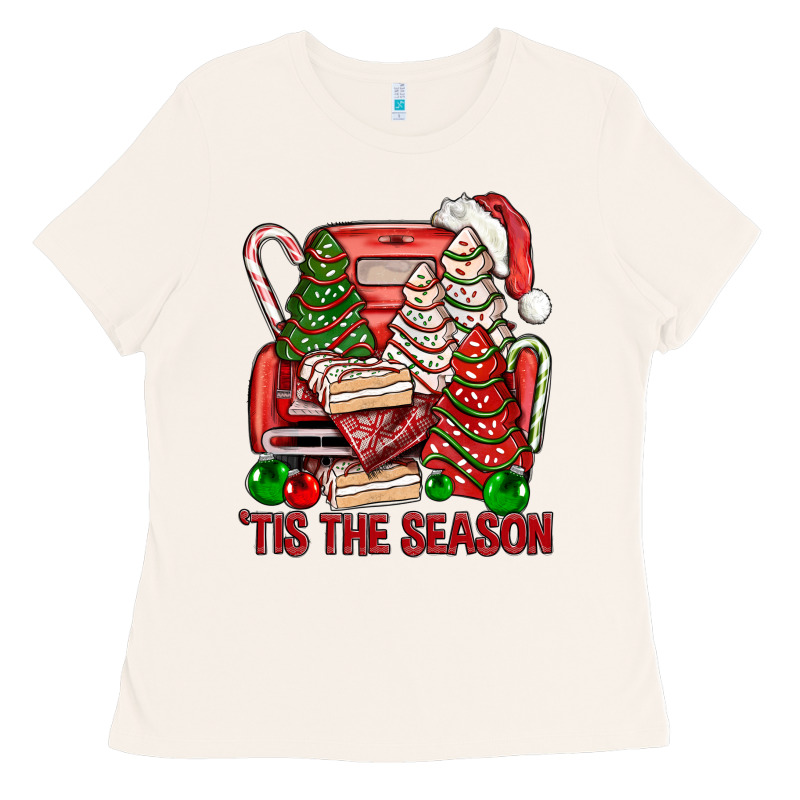 Tis The Season Christmas Cakes Truck Ladies Tee by BundleAndBundleShop | Teevron