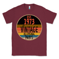 Burgundy Est 1973 Vintage All Original Parts Classic Tee - Bettercallsaul
