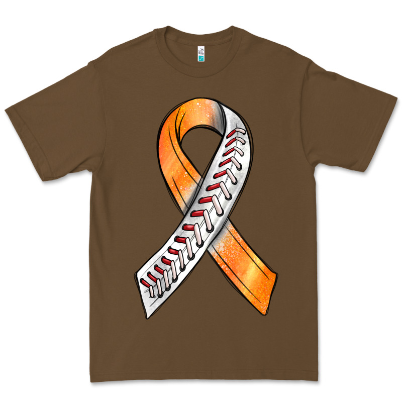 Kidney Cancer Ribbon Baseball Premium Tee by BundleAndBundleShop | Teevron