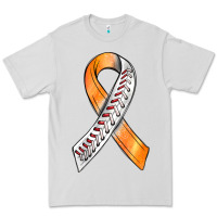 Dove Grey Kidney Cancer Ribbon Baseball Premium Tee - BundleAndBundleShop