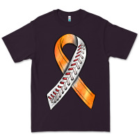 Plum Kidney Cancer Ribbon Baseball Premium Tee - BundleAndBundleShop