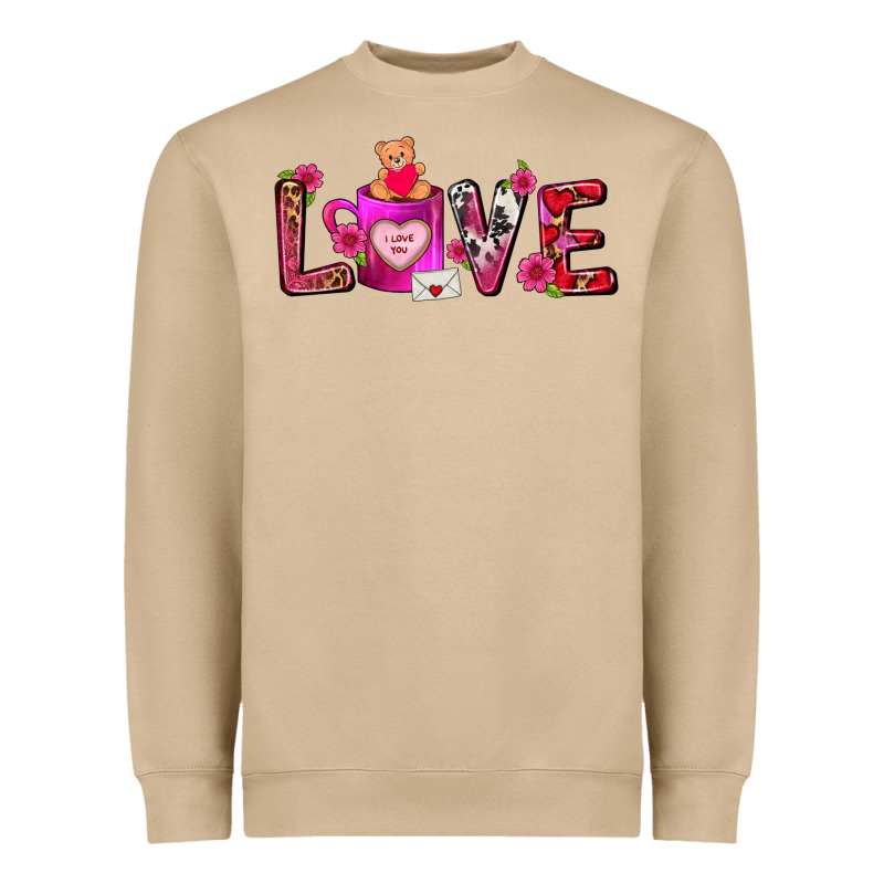 Love Coffee Mug Valentines Day Heavyweight Sweatshirt by FaDigitalArtStudio | Teevron