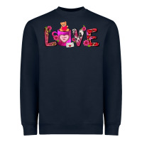 Navy Love Coffee Mug Valentines Day Heavyweight Sweatshirt - FaDigitalArtStudio