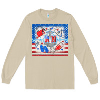 Mushroom American memorial day rn registered nurse Long Sleeve Tee - TumblerDesignByShophia