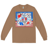 Toasted Coconut American memorial day rn registered nurse Long Sleeve Tee - TumblerDesignByShophia