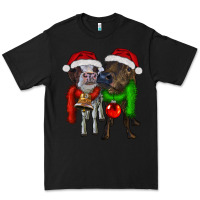 Black two christmas heifers Premium Tee - RanaPortraitStore