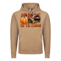 Vintage Coffee Tis' the season Football and maroon helmet Vintage Hoodie - NancyCooperArtShop