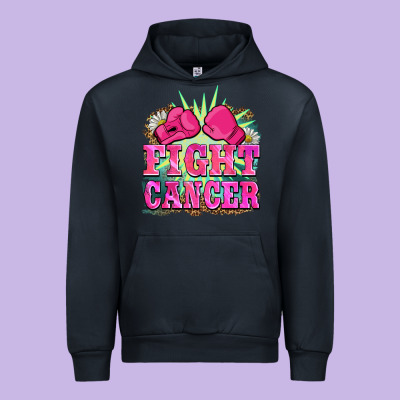 Fight Cancer Urban Hoodie Designed By Barkaloodesign