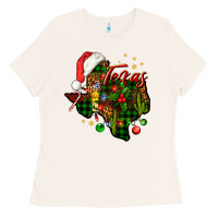 Bone Christmas Western Texas Map Ladies Tee - BundleAndBundleShop