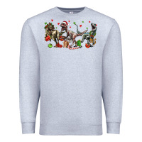 Three Christmas Dinosaurs Premium Sweatshirt | Teevron