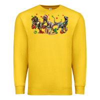 Lemon Three Christmas Dinosaurs Premium Sweatshirt - LillyAllenDesigns