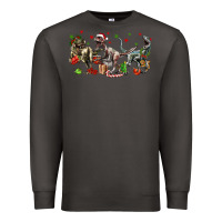Smoke Three Christmas Dinosaurs Premium Sweatshirt - LillyAllenDesigns