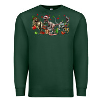 Sports Green Three Christmas Dinosaurs Premium Sweatshirt - LillyAllenDesigns
