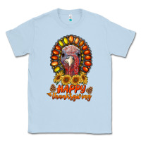 Dusty Blue happy thanksgiving gemstone Classic Tee - RanaPortraitStore
