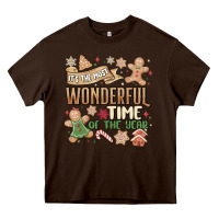 Chocolate Brown wonderful time Heavy Core Tee - MaliasSmallBusiness