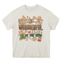 Cream wonderful time Heavy Core Tee - MaliasSmallBusiness