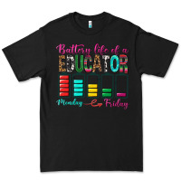 Black Battery Life Of A Educator Premium Tee - BundleAndBundleShop
