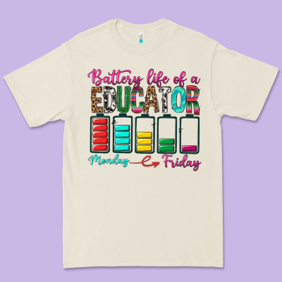Battery Life Of A Educator Premium Tee Designed By Bundleandbundleshop