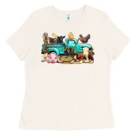 Bone Farm Animals Truck Ladies Tee - BundleAndBundleShop