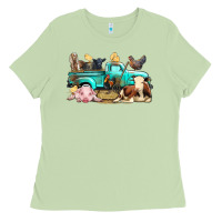 Matcha Farm Animals Truck Ladies Tee - BundleAndBundleShop