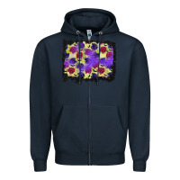 Navy halloween bat and roses background Zipper Hoodie - BundleAndBundleShop