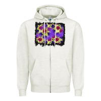Oatmeal Heather halloween bat and roses background Zipper Hoodie - BundleAndBundleShop