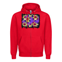 Red halloween bat and roses background Zipper Hoodie - BundleAndBundleShop