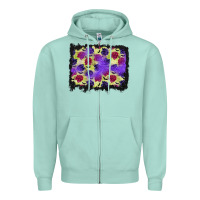 Seafoam halloween bat and roses background Zipper Hoodie - BundleAndBundleShop