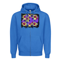 True Royal halloween bat and roses background Zipper Hoodie - BundleAndBundleShop