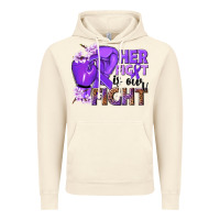 Vintage Artic Her fight is our fight purple ribbon Vintage Hoodie - NancyCooperArtShop