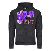 Vintage Black Her fight is our fight purple ribbon Vintage Hoodie - NancyCooperArtShop